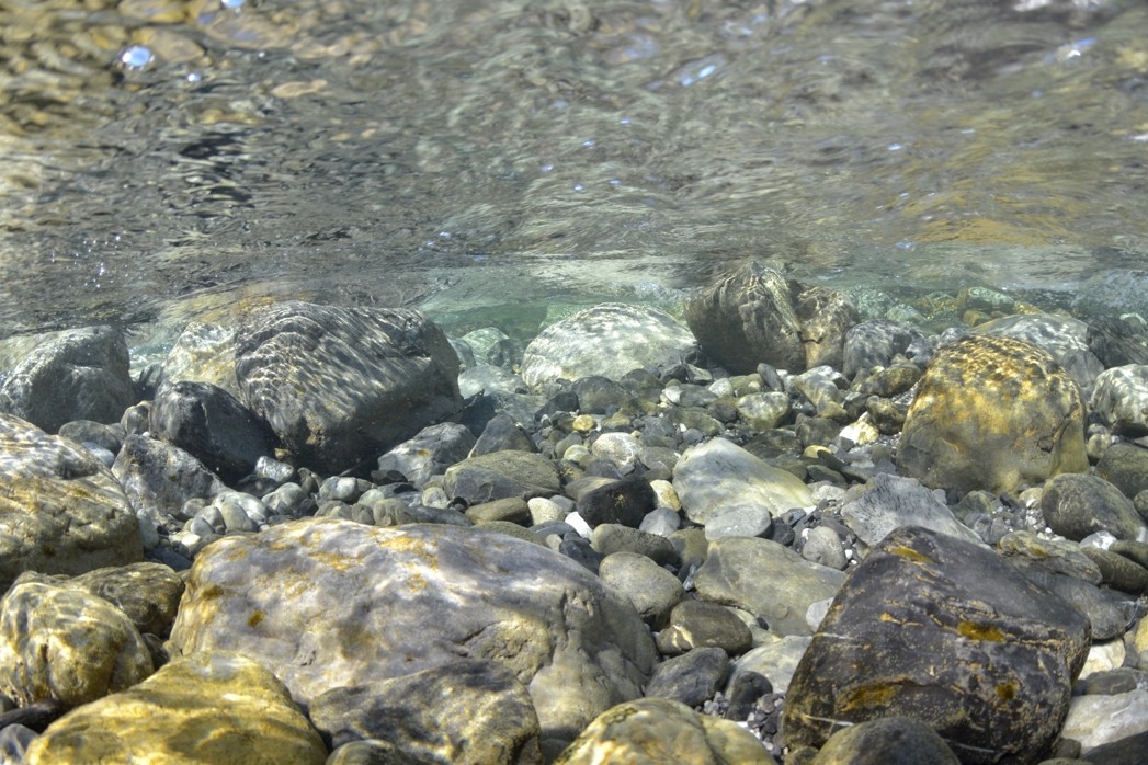 Rivière le Chéran, partie renaturée au Chatelard  – Massif de